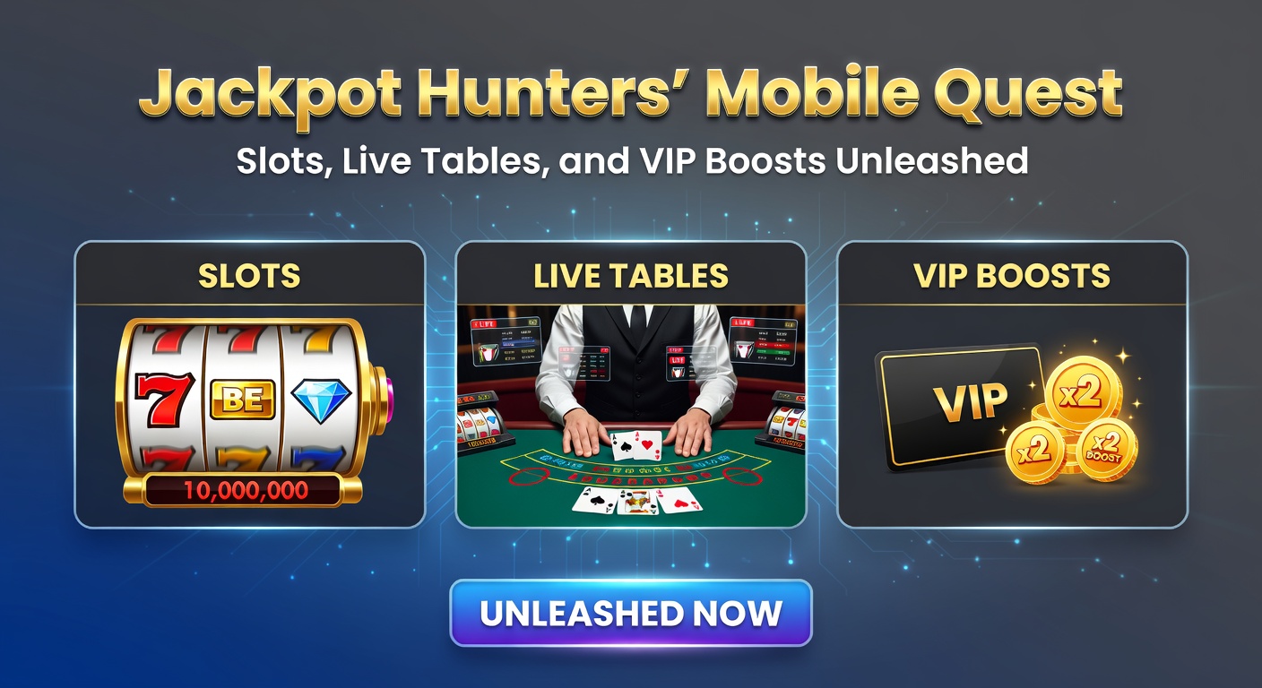 VIP-Bereich mit goldenen Boost-Symbolen, Live-Dealer am Tisch und einem Jackpot-Meter, das auf mobile Bildschirme projiziert wird, während Quest-Punkte aufsteigen